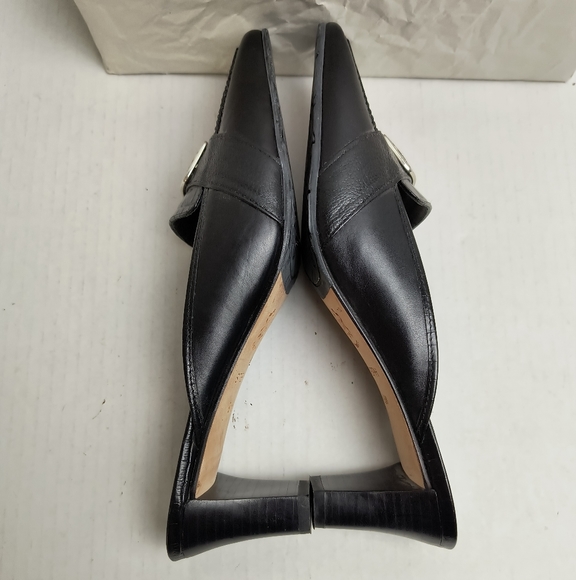 Brighton Steph Black Mules with Low Heel and Decorative Ornament Size 8.5M - Picture 8 of 10
